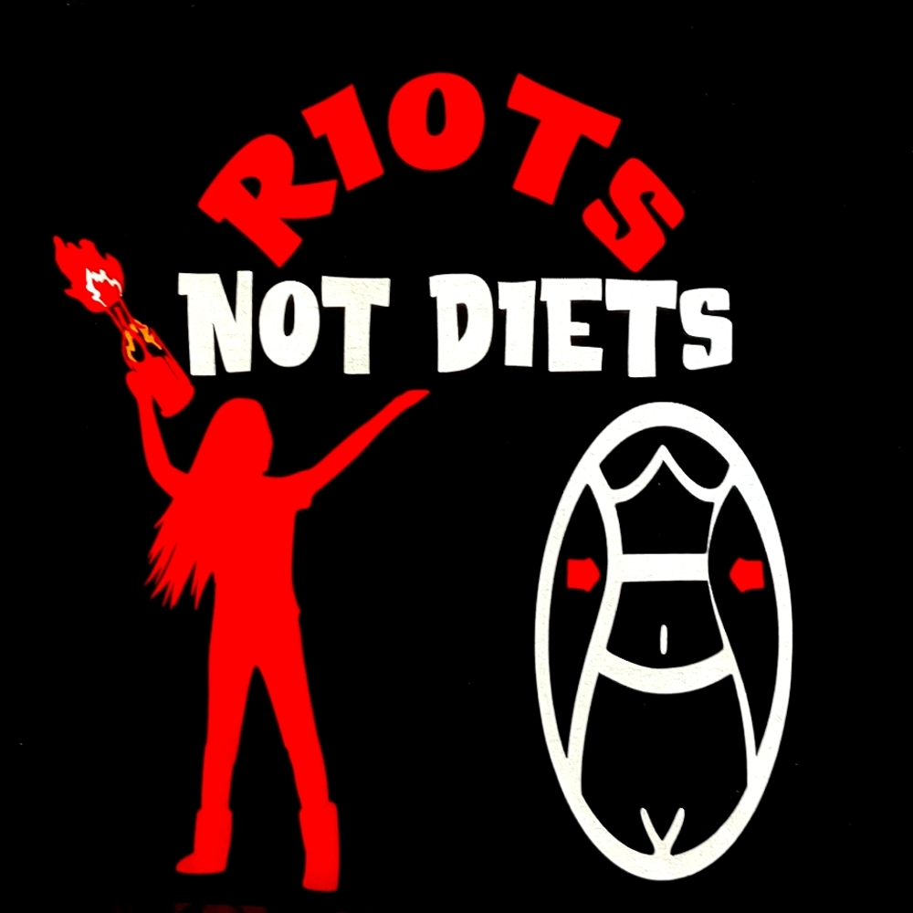 Riots Not Diets T-Shirt #riotgrrrl #beautyatanyweight #bbw #curvy #curves